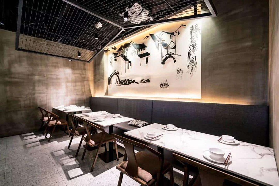 工業(yè)風川菜館裝修設(shè)計效果圖